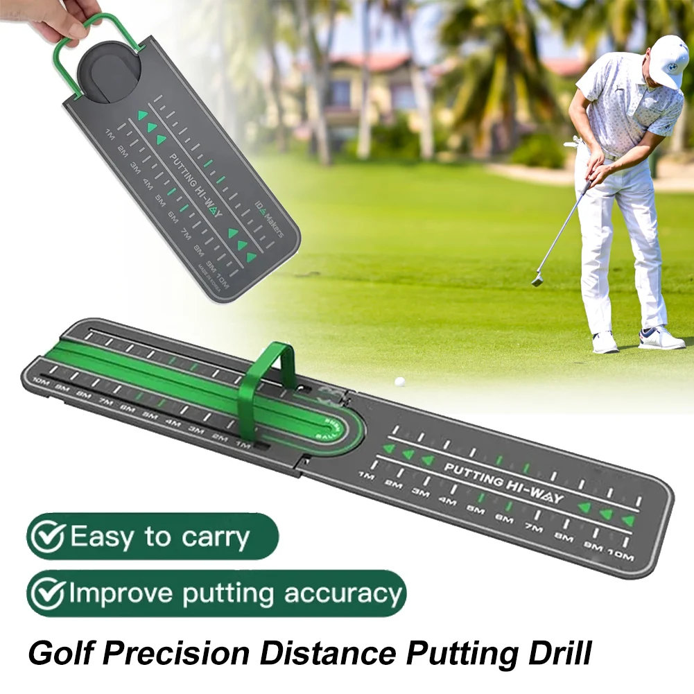 

Golf Precision Distance Putting Drill Golf Putting Green Mat Putting Practice Pad Mini Training Putter Aids Golf Accessories