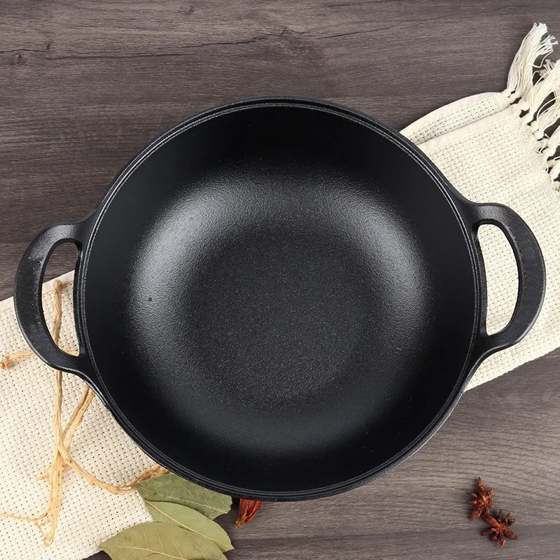 Dutch Oven Pot Non Stick Cookware Cast Iron Round 3.5 Qt with Lid Handles  Kitchen - AliExpress