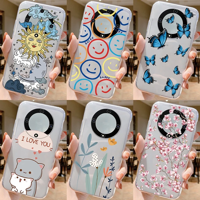 For Honor X9a Magic5 Lite 5G Case Flower Stylish Painted Cover Soft TPU  Case Transparent Phone Funda For Honor Magic 5 Lite Capa - AliExpress