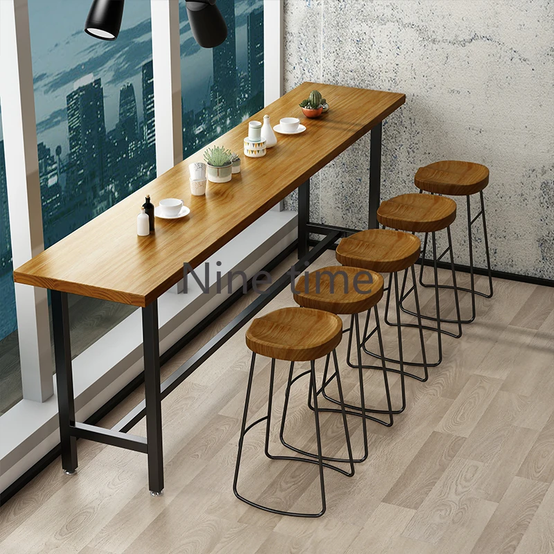 

Minimalist Aesthetic Bar Table Midcentury Reception Design Wall Bar Counter Table Nightclub Party Mesa De Jantar Home Furniture