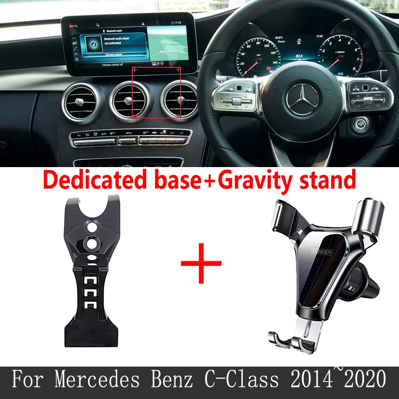 Auto-Handyhalter für Mercedes Benz W205 W206 C-Klasse 2015-2022 360 Grad  drehbares GPS Spezielle Halterung