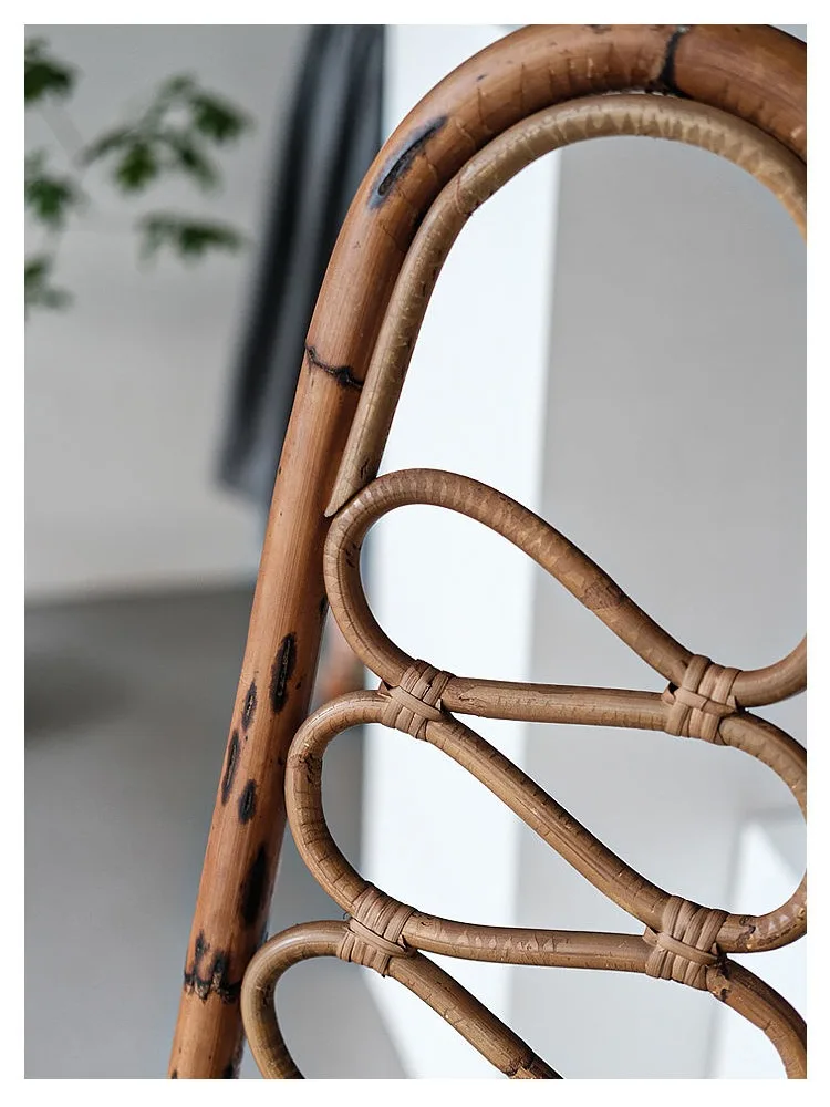Portable Rattan Chair High Living Room Storage Chairs Relaxing Cane Single Person Chair Decorative Kitchen Interior Furnitures