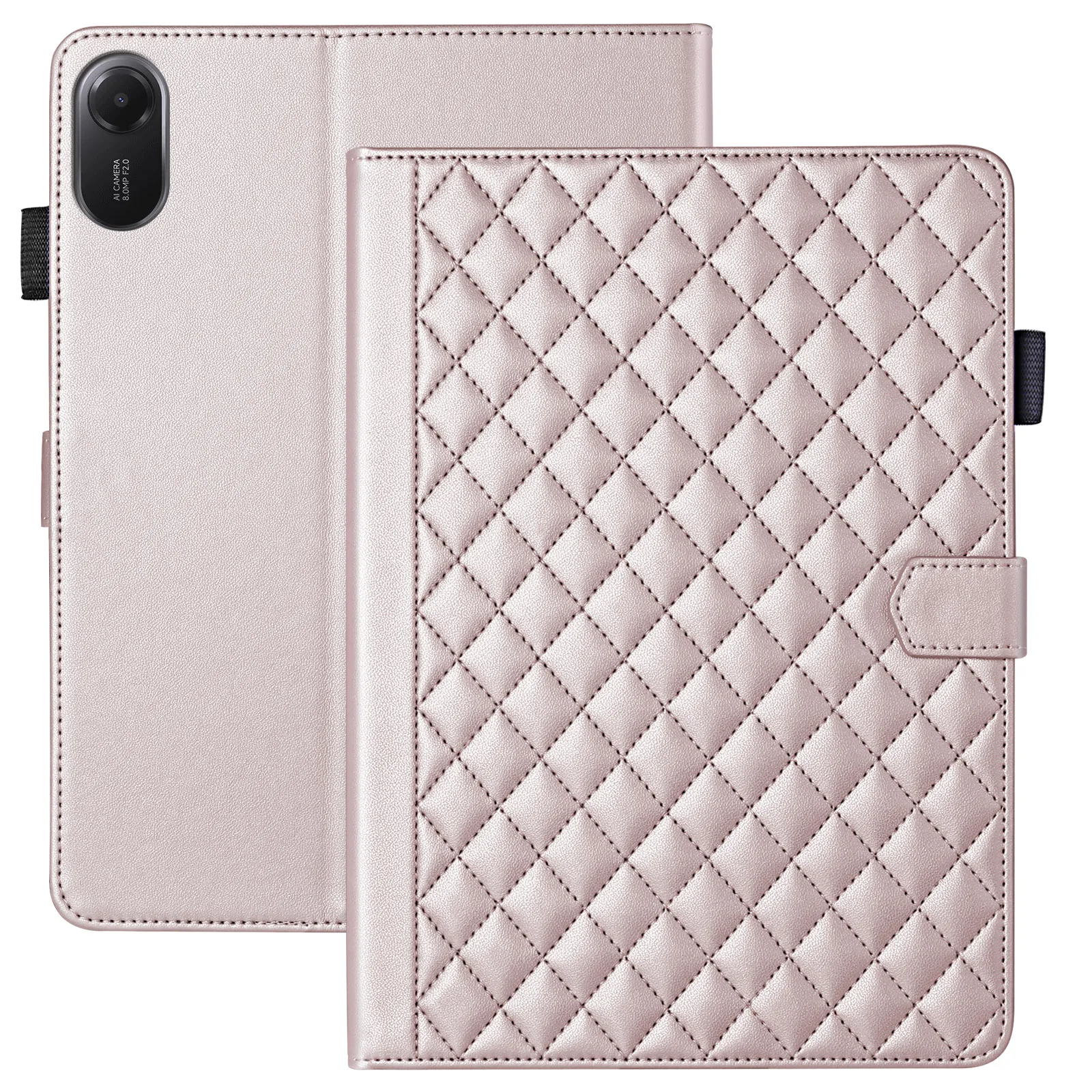 Leather Wallet Tablet Cover with Card Slot and Stand - Diamond Book Case