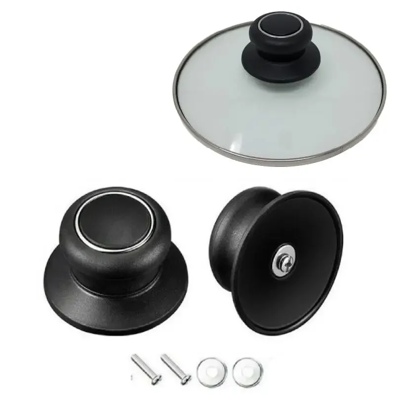Description Picture 2 of item2Pcs Replacement Knob Handle For Glass Lid Knob Handle Stainless Steel Pot Pan Cover Cookware Handle Accessories Kitchen Tools