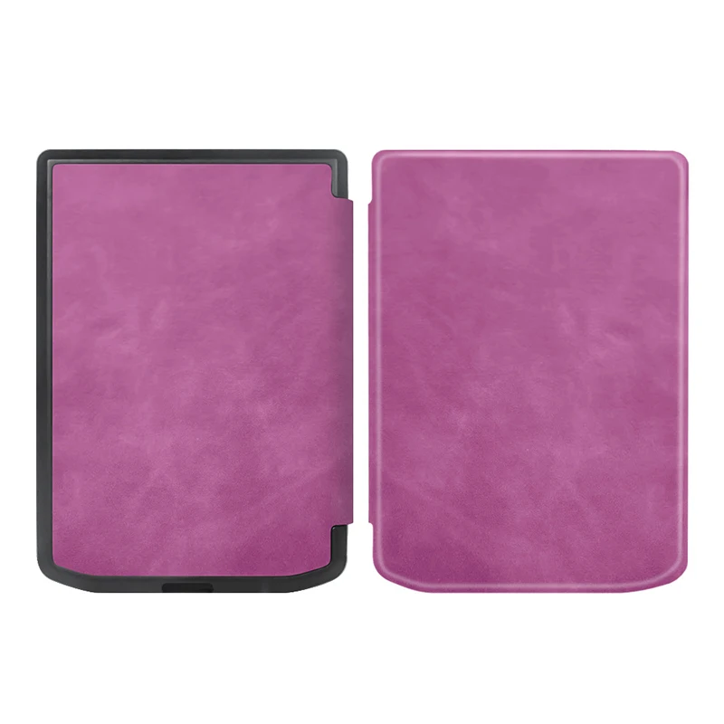 Artistic Style Handmade Soft Leather Magnetic Tablet Protective Shell E-Book Cover Case