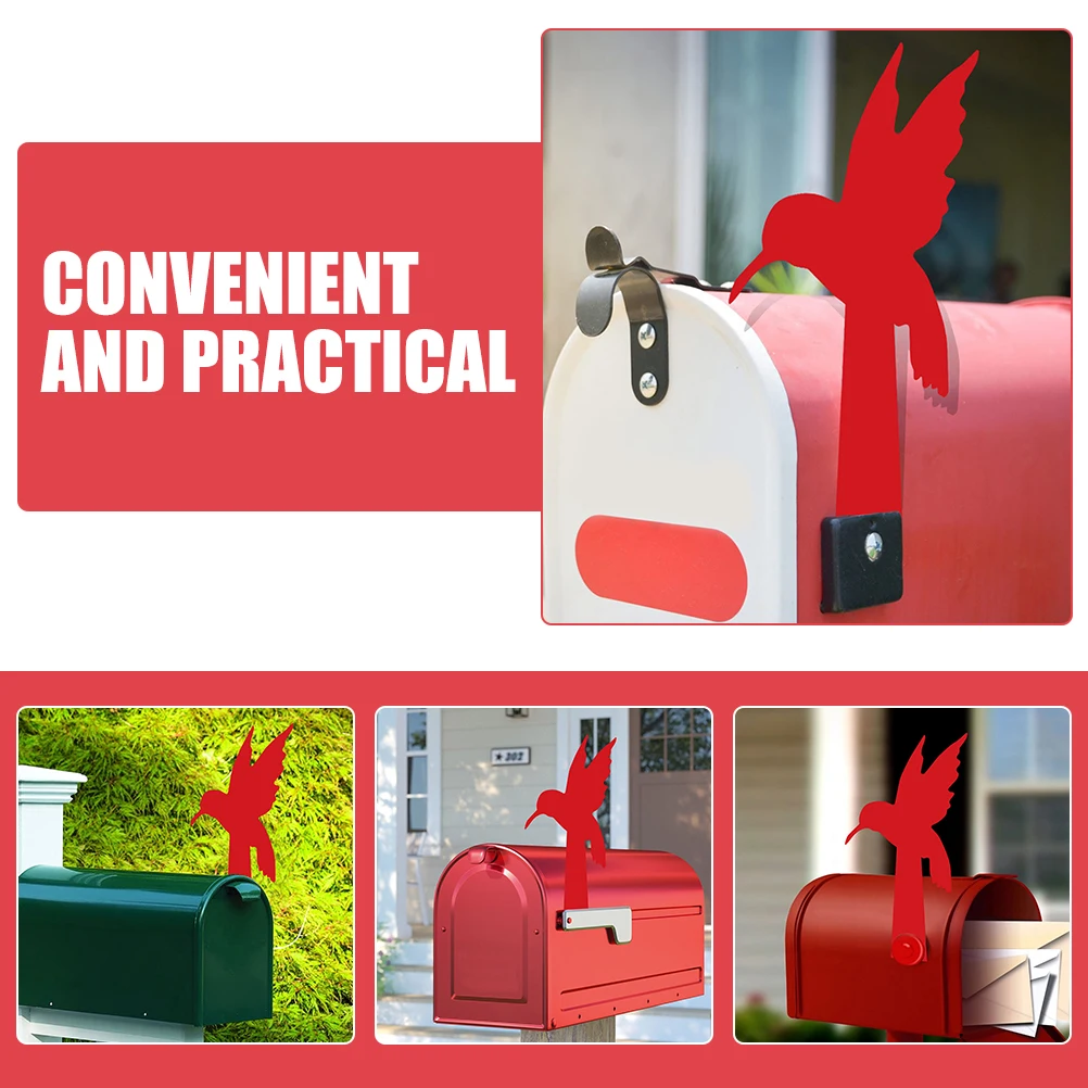 2Pcs Mailbox Flag Replacement Metal Mailbox Flag Replacement Kit Red Flag For Mailbox Outside Mailboxes Flag Stick A