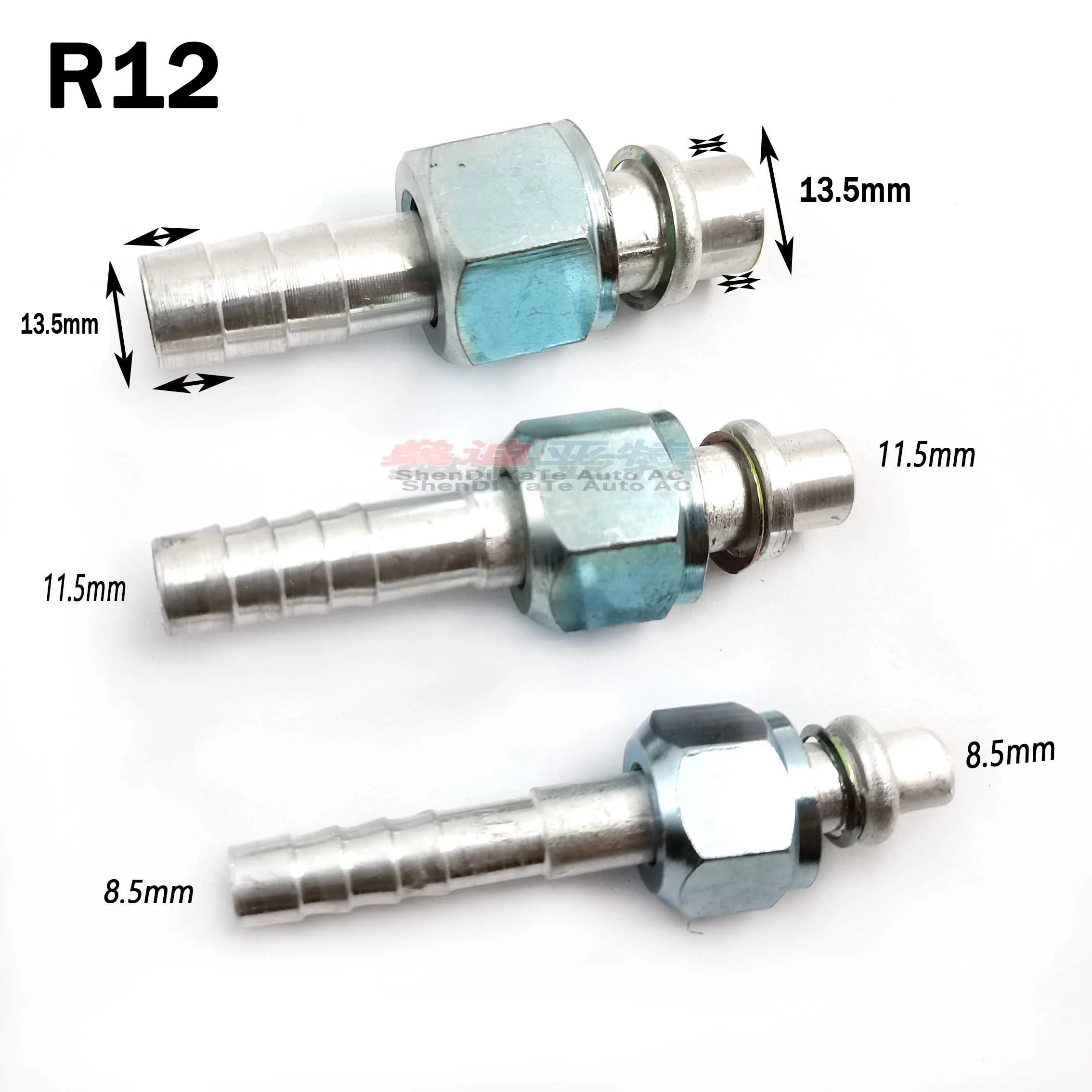 15pcs #6 #8 #10 Aluminum AC Barb Fitting Straight O-Ring Female Thread 5/8"-18 3/4"-16 7/8"-14 For A/C Air Conditioning Hose