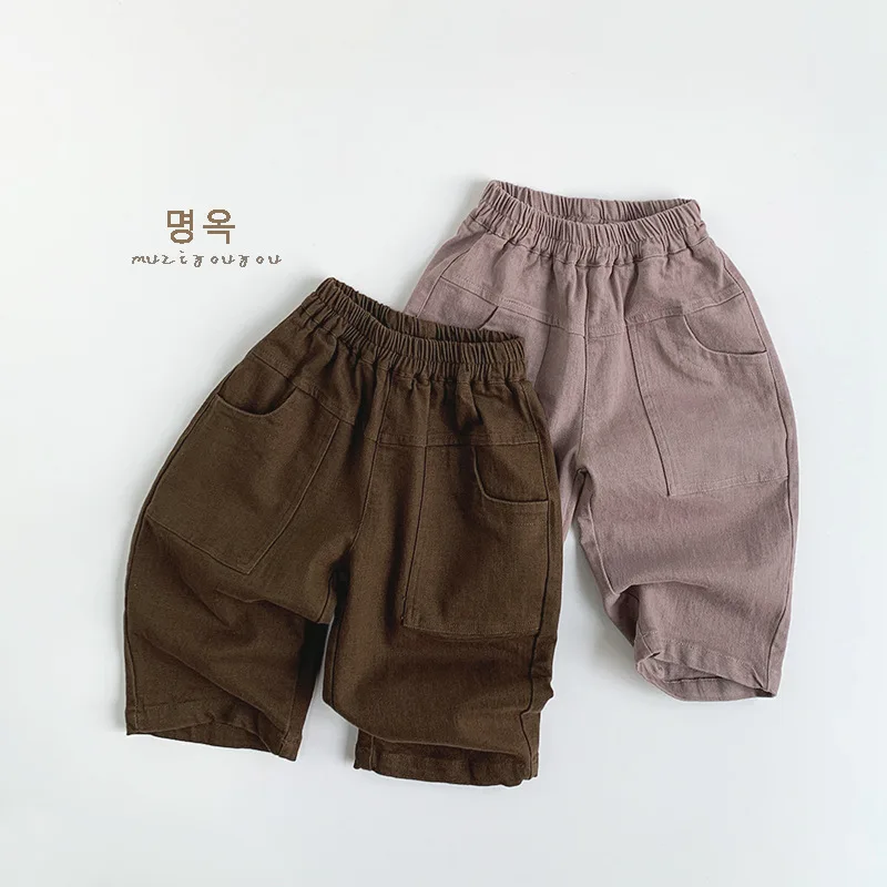Men's and Women's Casual Outerwear Pants for Spring 2025, Children's Pants for Children, Korean New Clothing