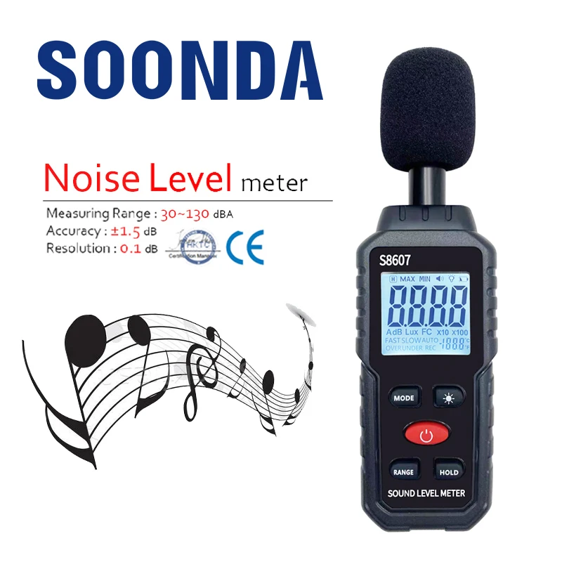 Professional Sound 360° dB Meter Sound Level Meter Decibelimeter Decibel Monitor 30 130dB Noise