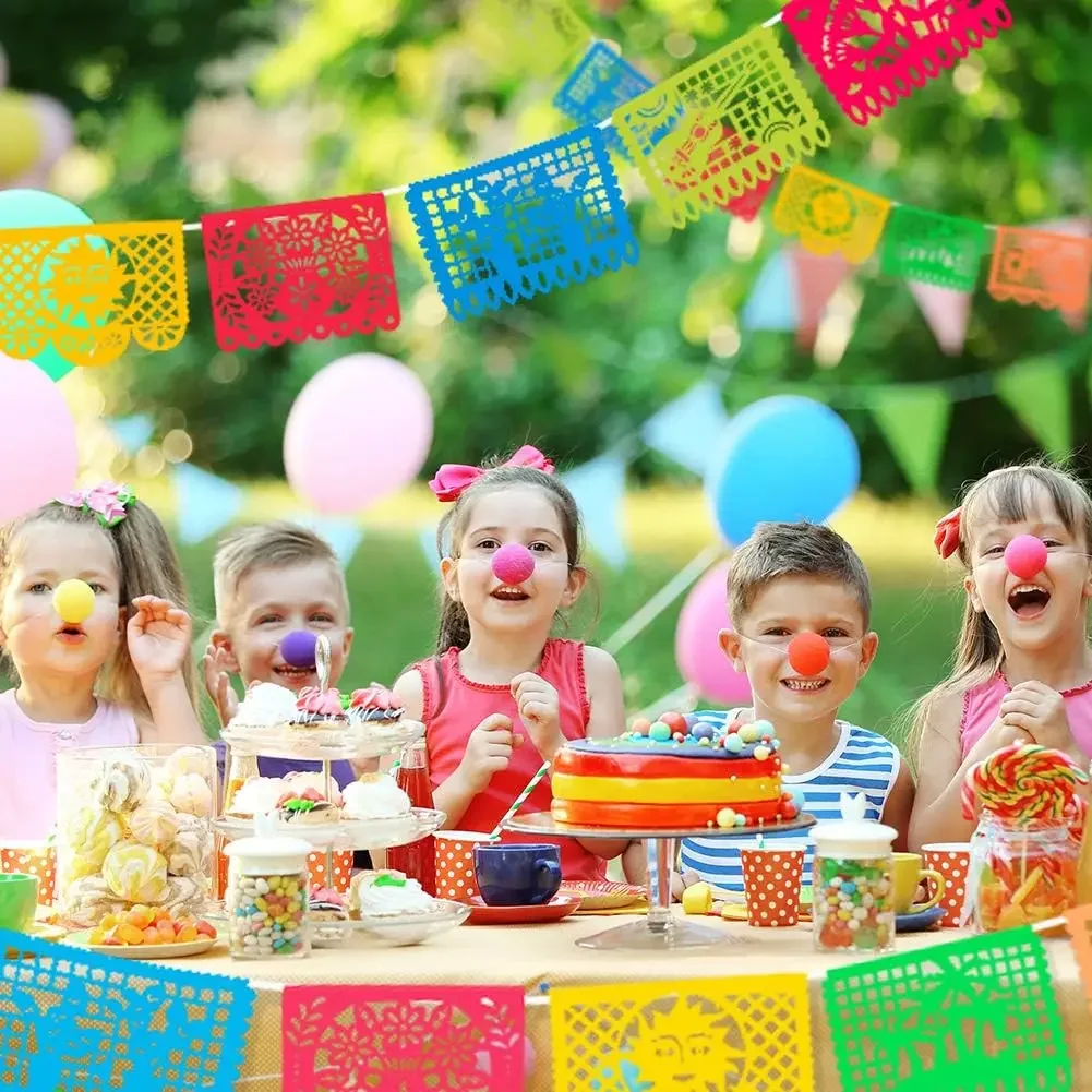 Party Decorations Mexican Party Banner Fiesta Banner Felt Papel Picado Cinco de Mayo Dia De Los Muertos Decor Day of the Dead Decor 3M