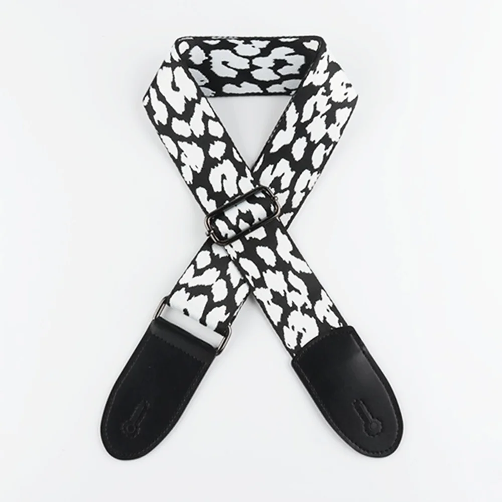 5CM Guitar Strap Adjustable High-Grade Printing Ethnic Style Pure Cotton Embroidery Electric Acoustic Guitar Accessories