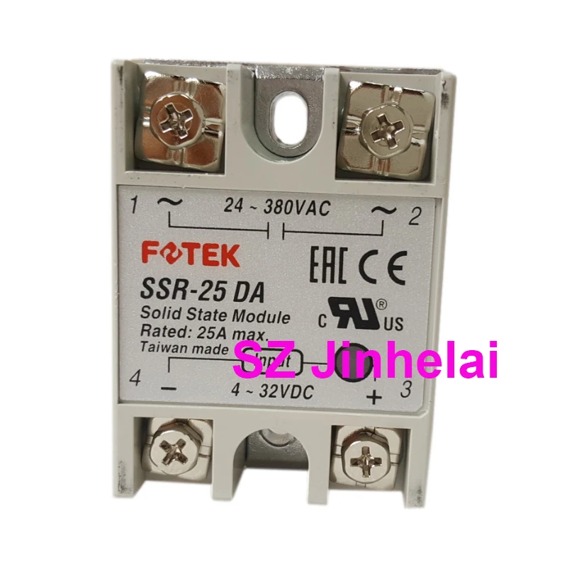 Оригинальное твердотельное реле FOTEK SSR-25DA 24-380VAC 4-32VDC 25A | Строительство и ремонт