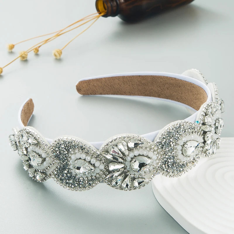Fashion Retro Baroque Crystal Headband, Korean High-end Hair Accessories Korean Version Hair Band