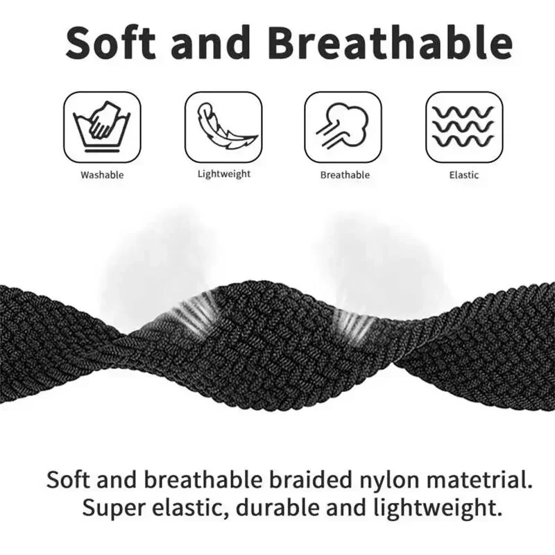 Braided Solo Loop Watch Band Strap in Premium Design
