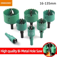 Foret de scie cloche bimétallique pour bois, 16-200mm, en acier HSS, nouvelle scie cloche à noyau M42 adaptée à l'ouverture de plaques de plâtre en Downlight, 1 pièce 1