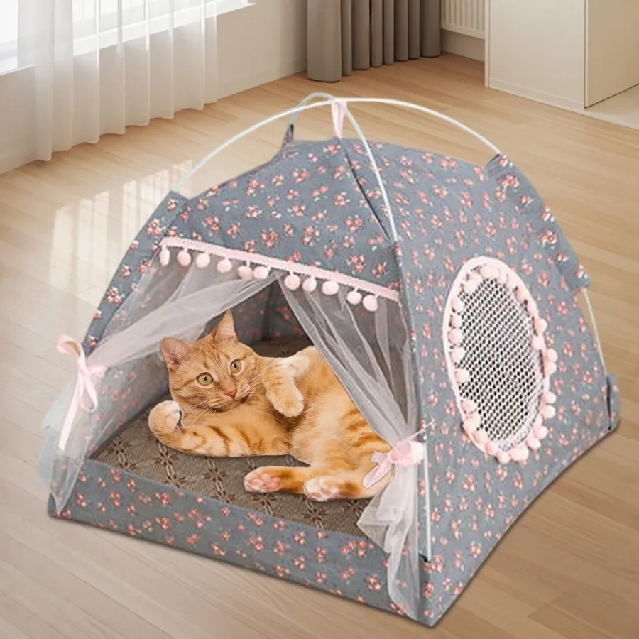 Foldable Cat Tent Outdoor Indoor Nest Bed