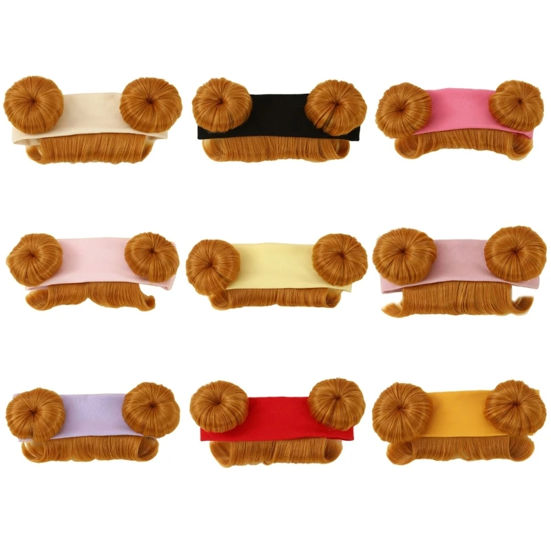 

Привлекательный золотой шиньон, парик для новорожденных, праздничные аксессуары для волос для девочек