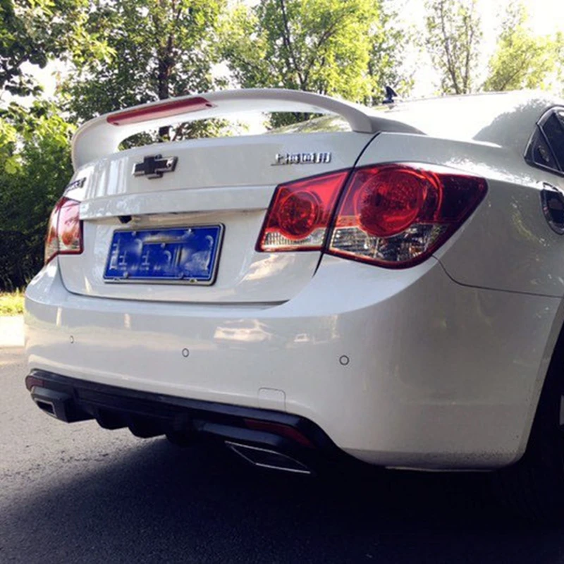 

For Chevrolet Cruze spoiler 2009-2014 cruze lip spoiler High Quality ABS Material Car Rear Wing Primer Color Rear Spoiler