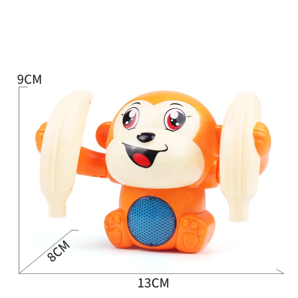 Voice-activated Tumble Monkey with Music Light Cute RC Toy Electronic Pet Crawling Toys Birthday Gift for Kids 2