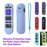 Silicone Protective Control Case for Rokutv Remote Control Cover for Roku Streaming Voice Remote Pro (2nd edition)/RCB1R /RCOS1 1
