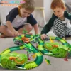 Dinosaur World Track Racing Track Toy Set Dinosaur Railway Toy Car Educational Bend Flexible Race Track Toys For Boy Gift 5