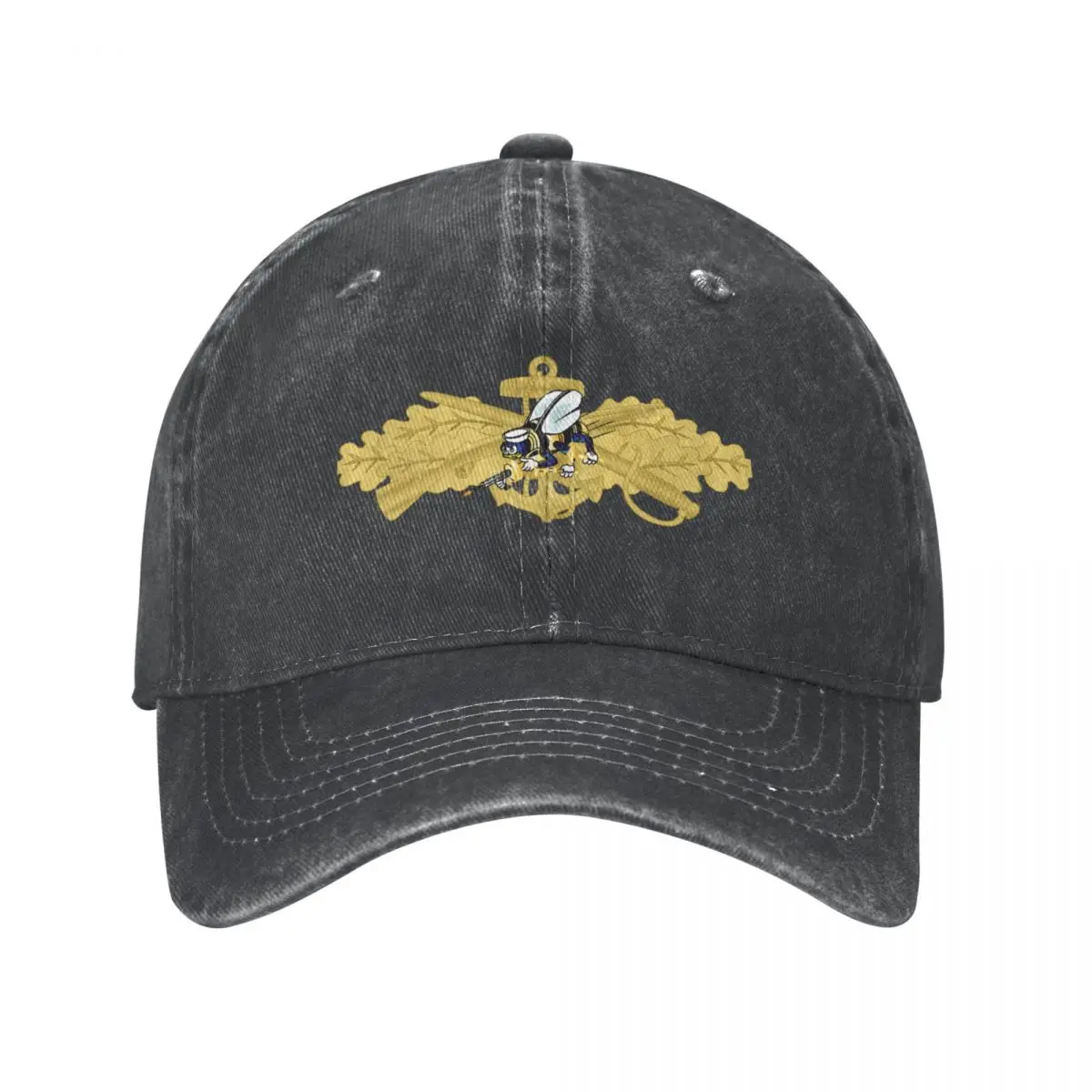 

Navy - Seabee Combat Warfare Spec Badge - OF w Color Bee wo Txt Baseball Cap Hats Baseball Cap Caps Hat Men Women'S