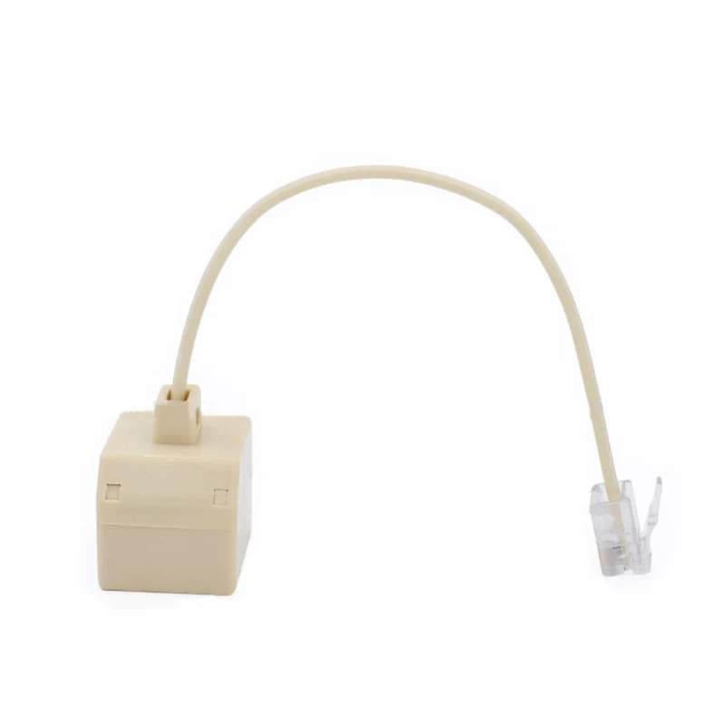 RJ11 6P4C 1 to 2 Wire Adapter Telephone Ethernet Cord Converter Landline Male to Female Plug Separator 1 In 2 Out Cable Splitter ethernet cable adapter ethernet cable coupler