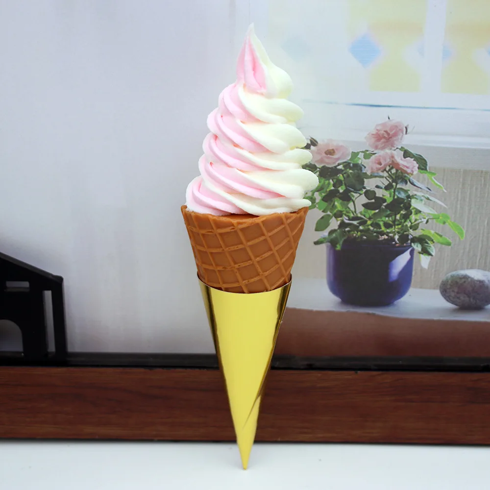 Fake Ice Cream Fake CupCake Cone Model Lifelike Ice Cream DecorPhotography Props Commercial Food Simulation food model,food photography props,kitchen food toys