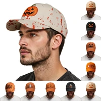 Unisex Baseball Cap Halloween Pumpkin Fashion Hats Embroidery Cap Casual Women Men Baseball Caps Soft Breathable Golf Sun Cap