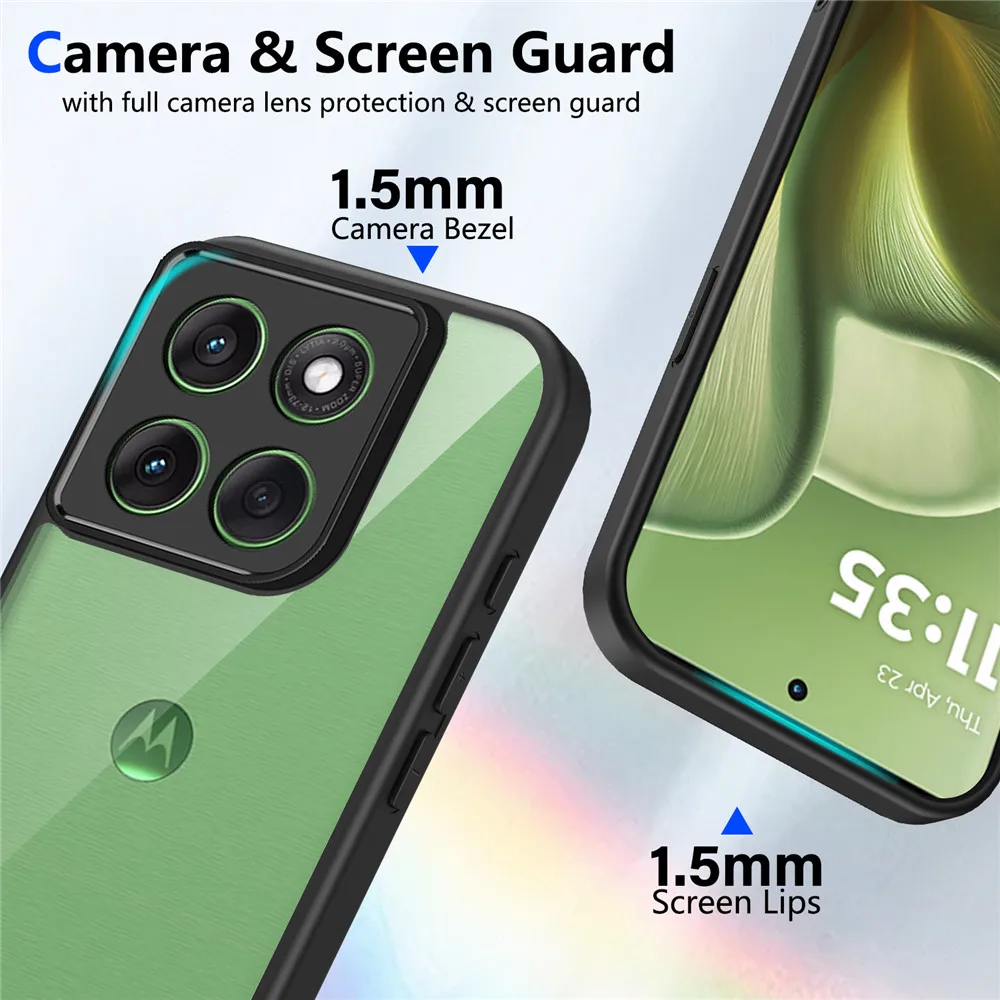 Shockproof Armor Matte Acrylic Clear Phone Case