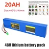Powerful 48V Lithium Ion Battery 20Ah 13S4P 18650 Rechargeable Pack with BMS For Electric Walking Tools Replacement 500W 750W 1