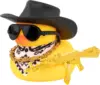 Cowboy Duck with Guns Car Dashboard Decorations Rubber Duck Car Ornaments with Cool Accessories Mini Swim Ring Sun Hat Sunglasse 4