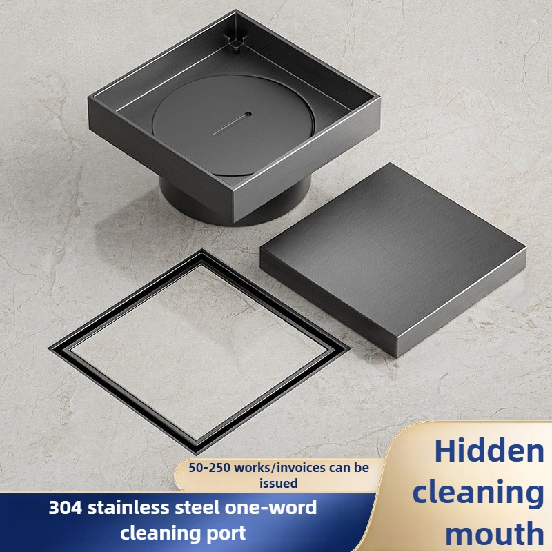 พอร์ตทำความสะอาดตรงสแตนเลส 304,ท่อระบายน้ำ, พอร์ตตรวจสอบพื้น, ท่อระบายน้ำพื้นแบบเคลื่อนที่ขนาดใหญ่แบบปิดผนึก 1