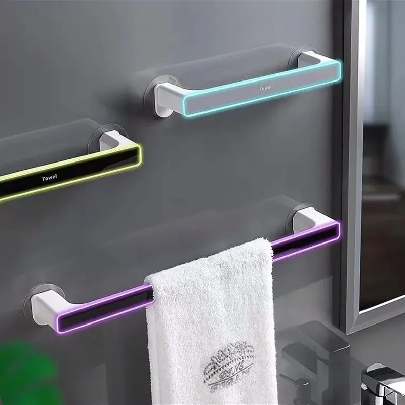Wall-Mounted Bathroom Towel Holder Self Adhesive Towel Rack Toilet Bar Hanger Kitchen Wipes Wall Hook Organizer Storage self adhesive hooks multifunctional hooks towel holder self adhesive wall hooks heavy duty hooks
