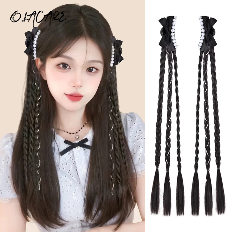 Synthetic Hair Double Braid Headband for Women