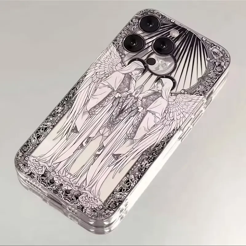 Japanese Cute Anime Girl INS Transparent Silicone Phone Case