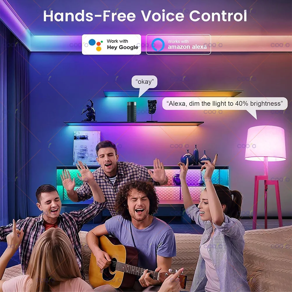 투야 GU10 램프 스마트 라이프 앱 제어 스마트 전구, 와이파이, 밝기 조절 가능, RGB + C + W, AC 220V, LED 전구, 5W, 알렉사 구글 앨리스와 작동