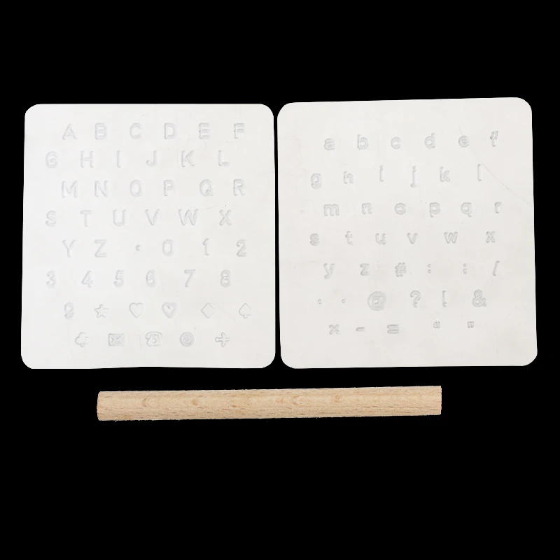 3 Pcs Leather Stamping Capital Lowercase Alphabet Numbers Stamp Set Plastic Letter Name Tools For Leather Paper Rubber