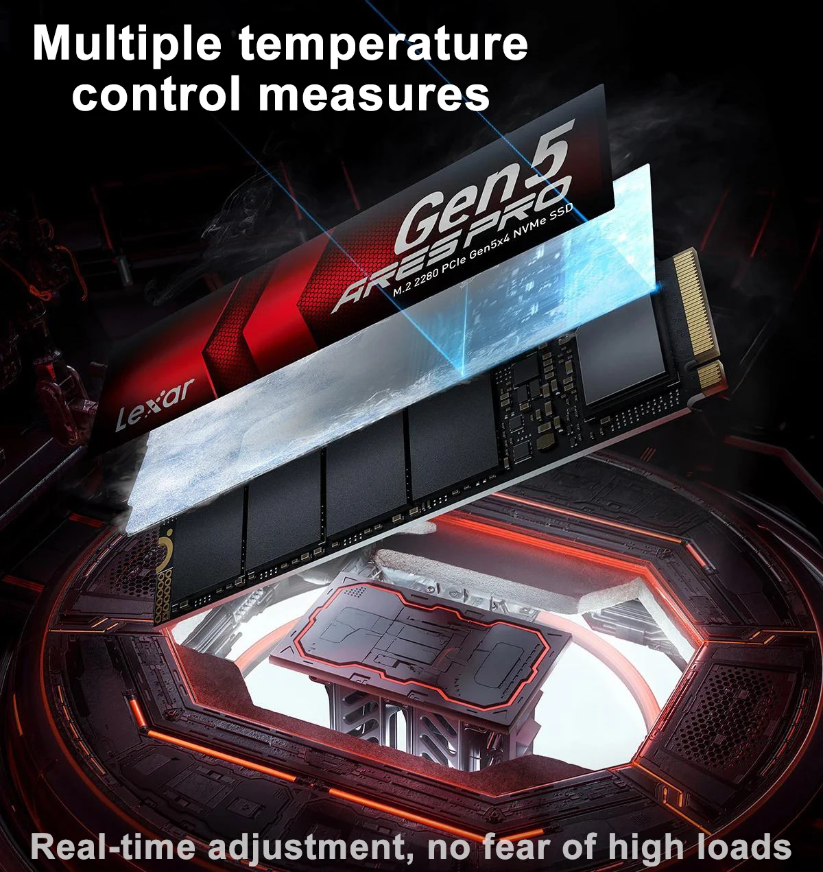 Lexar ARES PRO PCIe Gen5x4 NVMe SSD M.2 2280 Read up to 14000MB/s