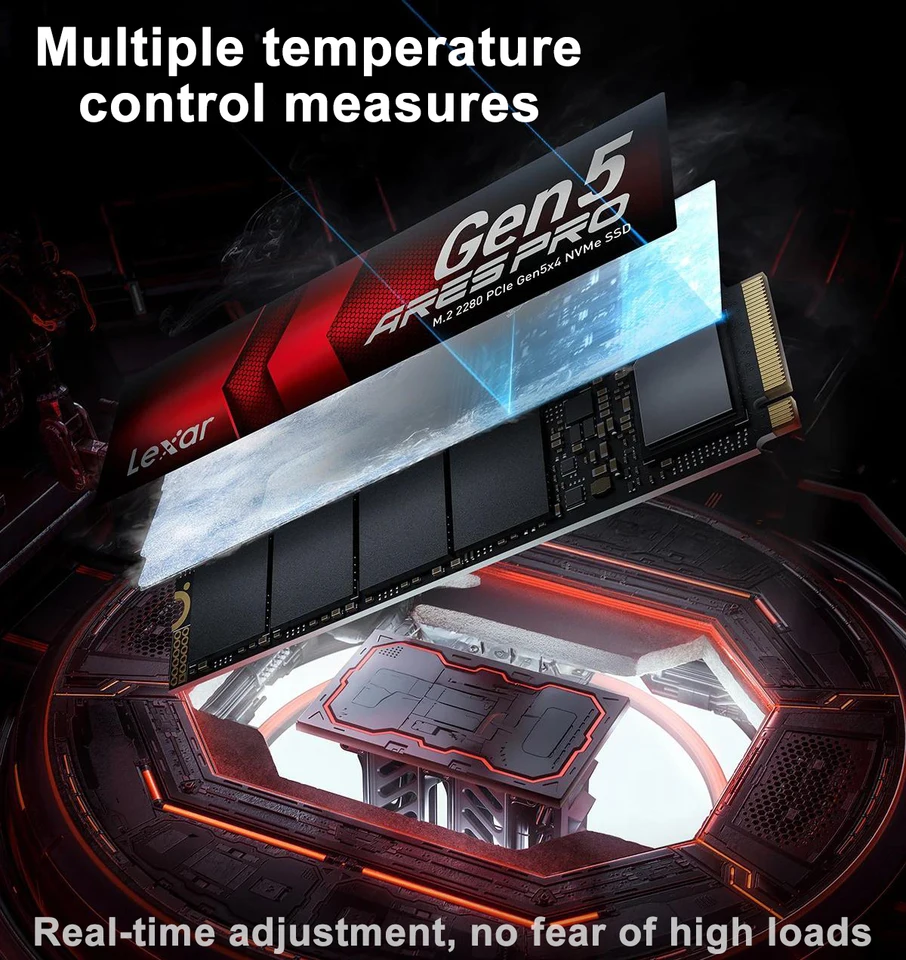 Lexar ARES PRO PCIe Gen5x4 NVMe SSD M.2 2280 Read up to 14000MB/s