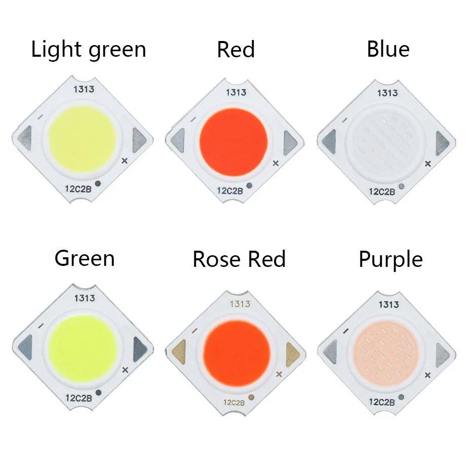 Description Picture 2 of item5pcs 3-12W multicolour Bridgelux Chip CRI=80 LED COB Light-Emitting Diode 13*13mm LED DIY Spotlight Downlight Source Accessories