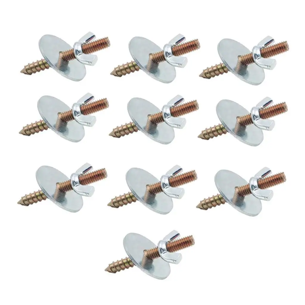 10x Bird Cage Perch Screws and Nuts Screw Nut with Gaskets for Parrot Stand Building Wood Birds Perch Parrot Toys Bird Stand