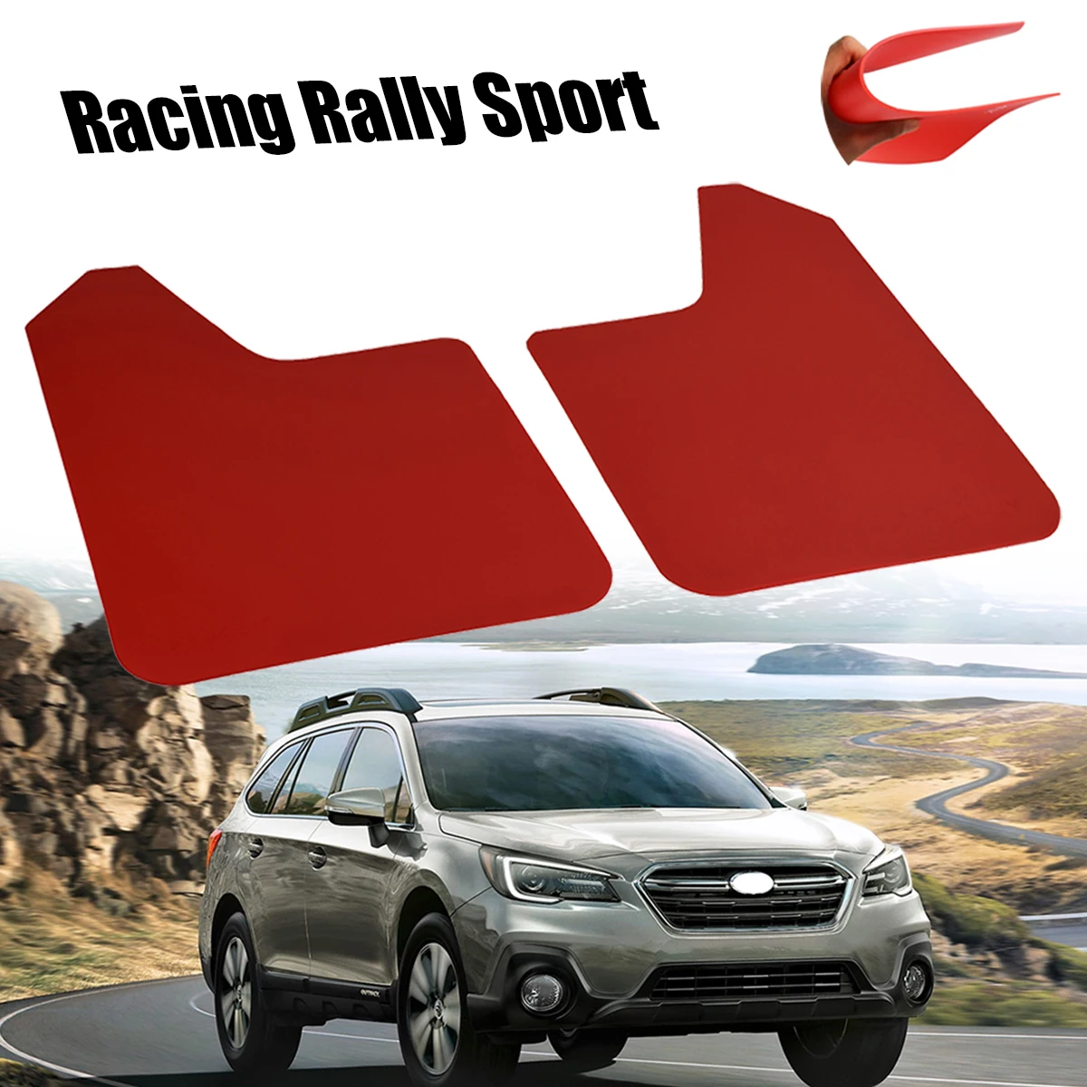 Red Universal Mud Flaps For Suzuki Mitsubishi Vw Land Rover Toyota Nissan Jeep Mazda Mx-5 Miata Mudflaps Splash Guards Fender