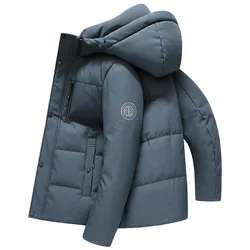 Goose Down Jacket Man 2023 Winter New Hooded Down Jacket Men Short Puffer Coat Male Warm High Quality Feather Jacket Man Clothes