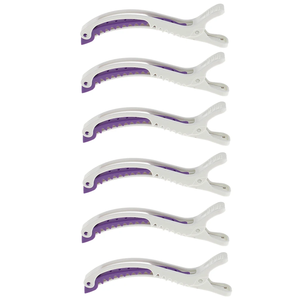 

6 шт. Профессиональный парикмахерский салонный набор крокодиловых зажимов для волос