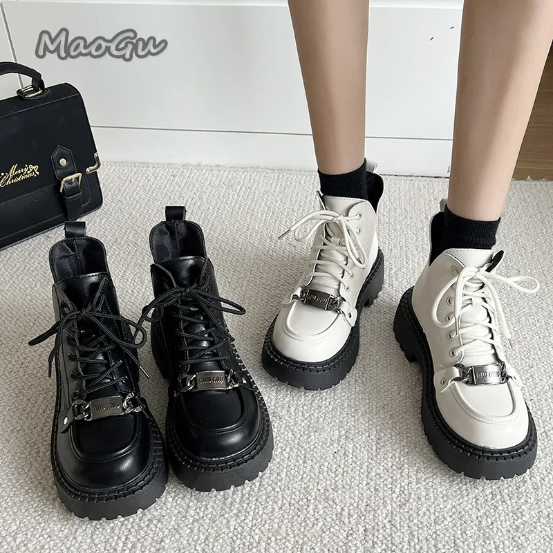 

Новые тонкие ботильоны для весны и осени, женские универсальные короткие ботинки на толстой подошве и низком каблуке, милые крутые женские ботинки