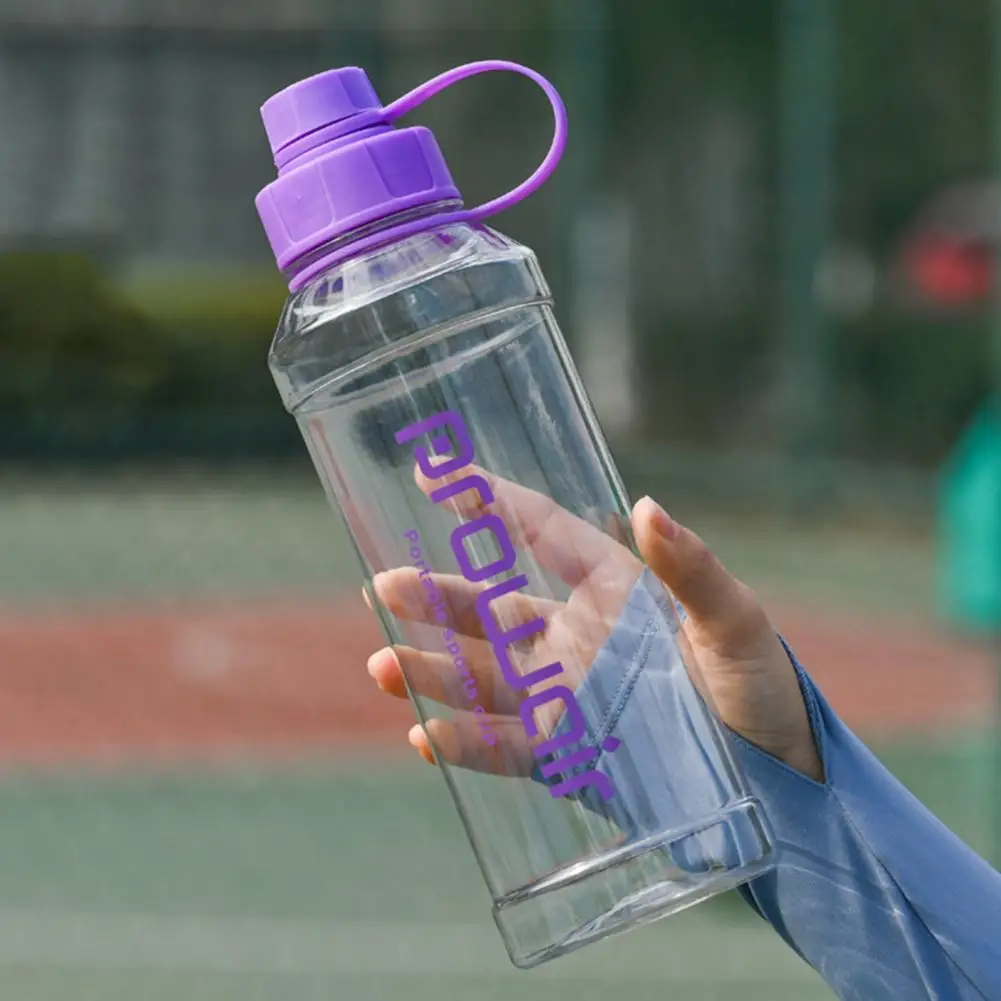 1000ml Sports Water Bottle With Handle Large Capacity Leak-proof Shaker Cup Portable Outdoor Running Cycling Travel Kettle
