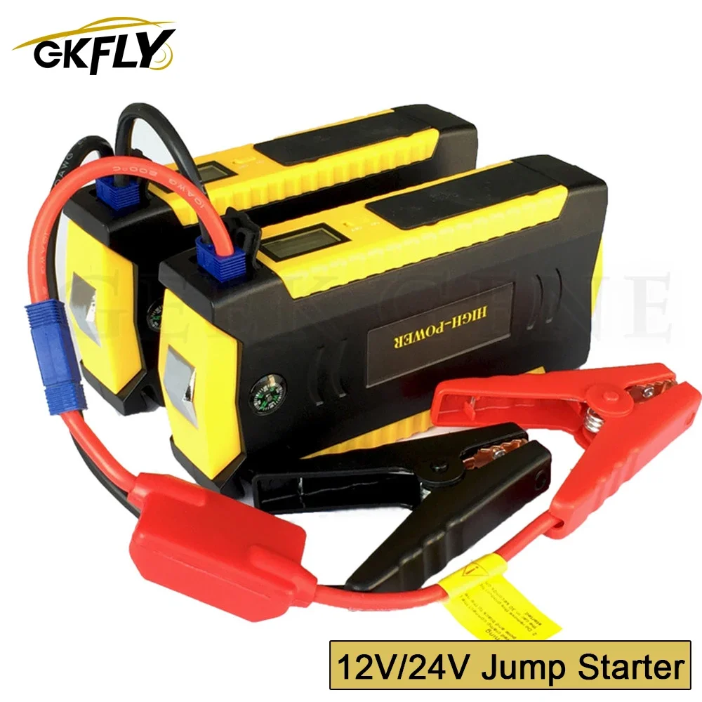 24V 12V Starting Device Portable Car Jump Starter Power Bank Charger For Battery Booster Buster LED Emergency
