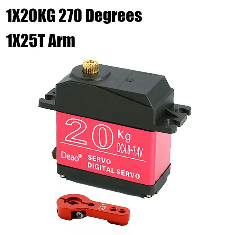 Servo 180 Degrees 270 Degrees High Torque Digital Servo Waterproof Metal Gear 25t 20kg 25kg 30kg 35kg for Rc Truck Mechanical Arm rc servo