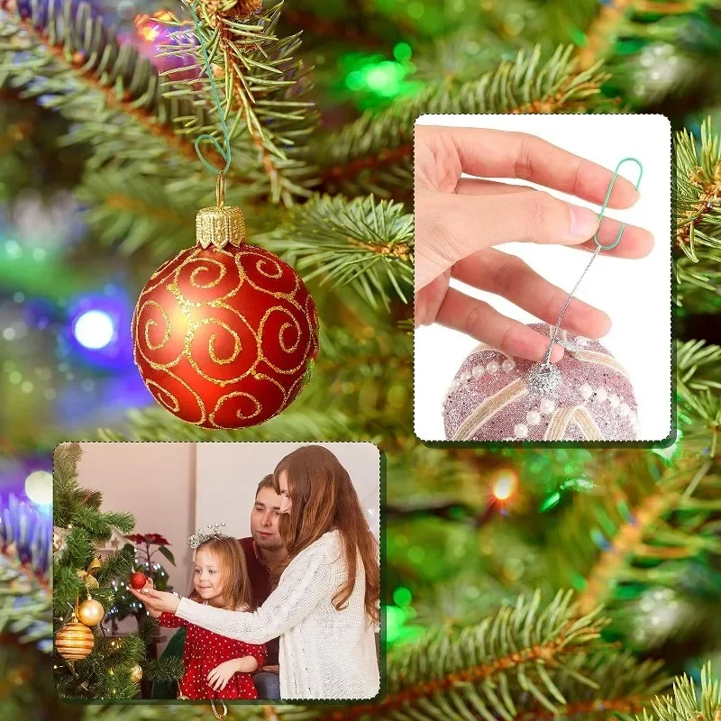 Christmas Ornament C-Shaped Hooks Holder Xmas Tree Ball Pendant Hanging Decorations home Navidad New Year 5-100Pcs christmas decorations